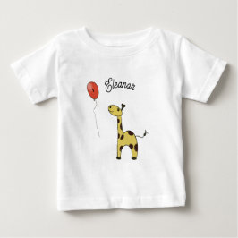 Camiseta Para Bebê Girafa pequena fofa