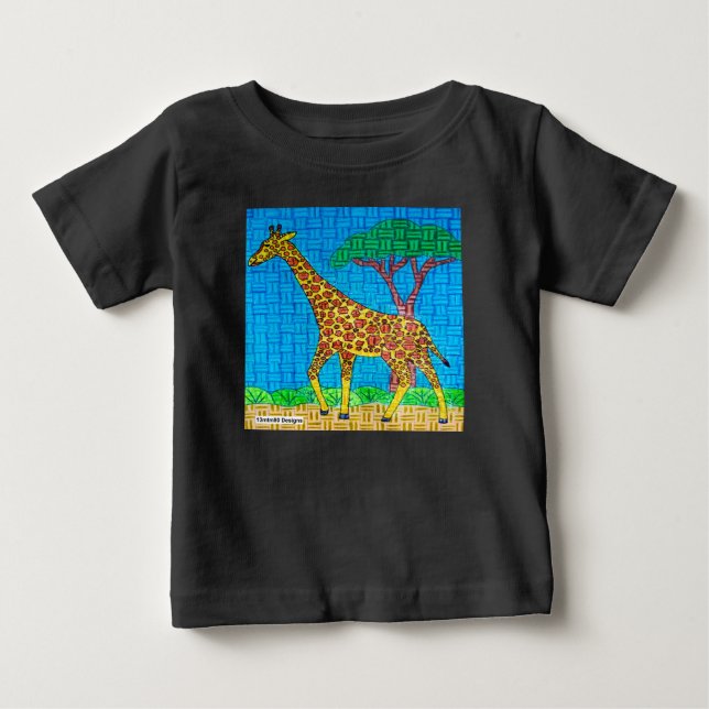 Camiseta Para Bebê Girafa (vívida) - Camiseta de Bebê (Frente)