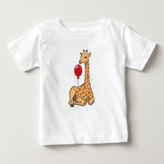 Camiseta Para Bebê Giraffe Balloon (Frente)