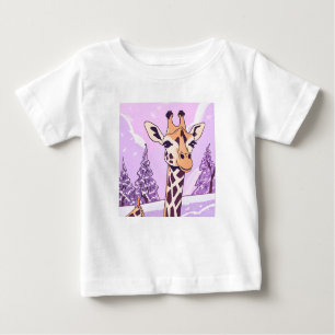 Camiseta Para Bebê Giraffe Head