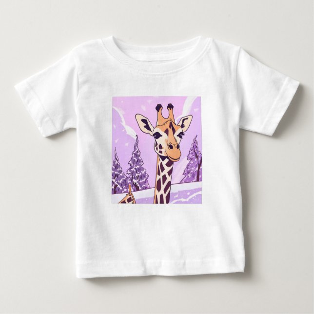 Camiseta Para Bebê Giraffe Head (Frente)