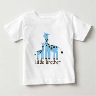 Camiseta Para Bebê Giraffe Little Brother