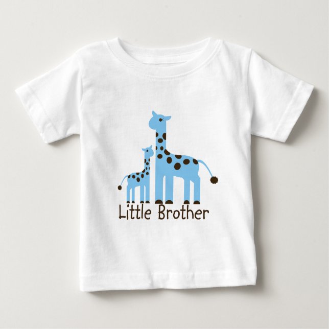 Camiseta Para Bebê Giraffe Little Brother (Frente)