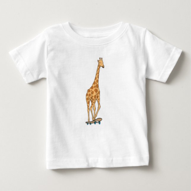 Camiseta Para Bebê Giraffe Skater (Frente)