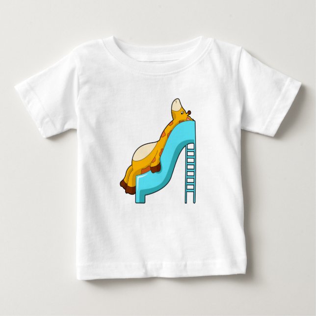 Camiseta Para Bebê Giraffe Slide (Frente)