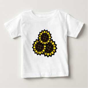 Camiseta Para Bebê Girassóis