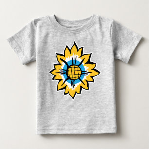 Camiseta Para Bebê Girassol