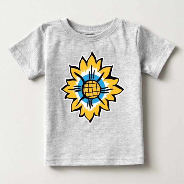 Camiseta Para Bebê Girassol (Frente)