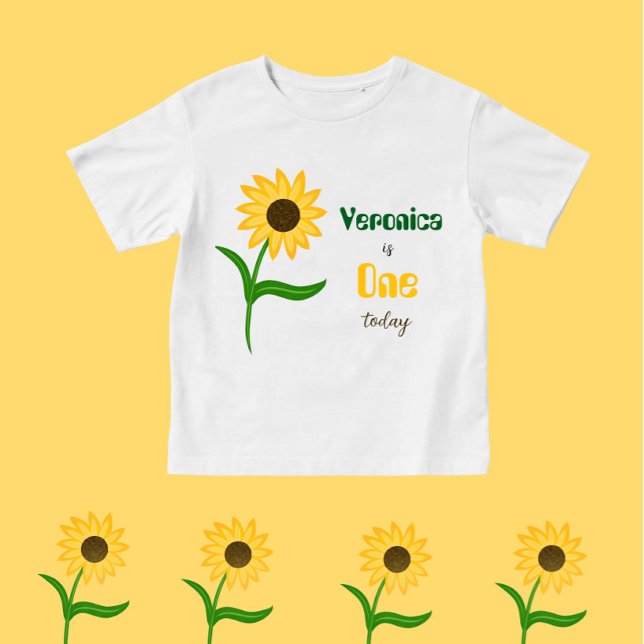 Camiseta Para Bebê Girassol (Criador carregado)