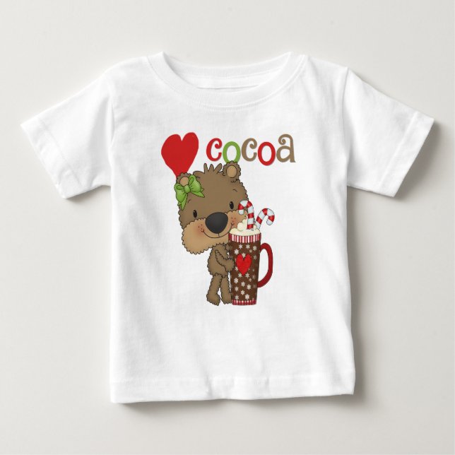 Camiseta Para Bebê Girl Bear Cocoa Love (Frente)