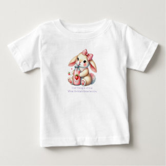 Camiseta Para Bebê Girl Bunny Christian Baby T-Shirt