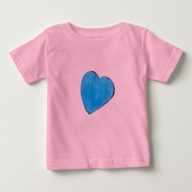 Camiseta Para Bebê GirlLovesBlue (Frente)