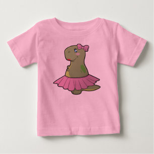 Camiseta Para Bebê Girls Dinosaur T-Rex Shirt