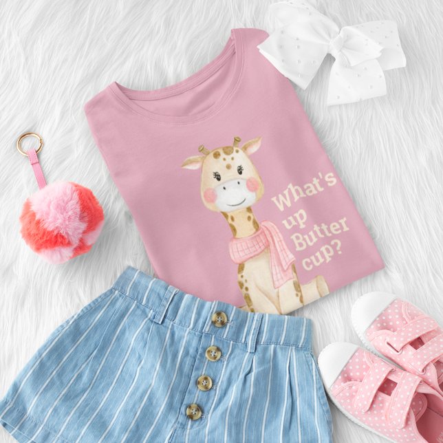 Camiseta Para Bebê Girls Giraffe (Criador carregado)
