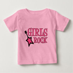 Camiseta Para Bebê Girls Rock!