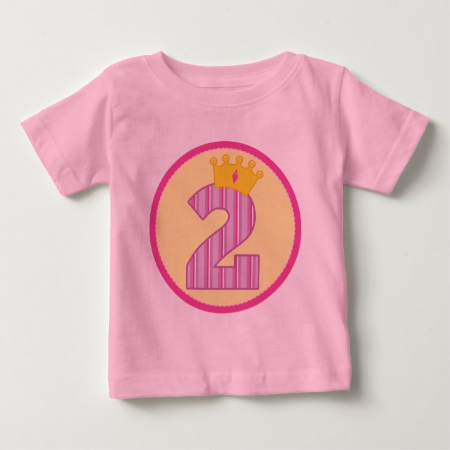 Camiseta Para Bebê Girls segundo aniversário (Frente)