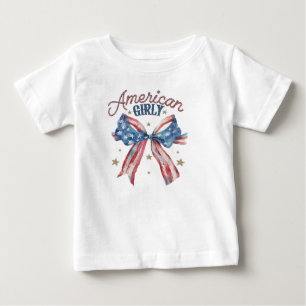 Camiseta Para Bebê Girly Americana