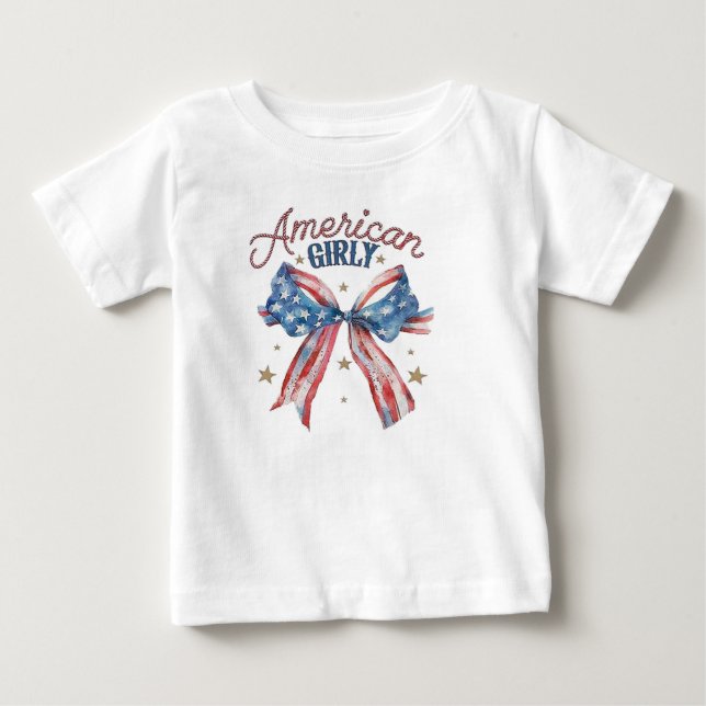 Camiseta Para Bebê Girly Americana (Frente)