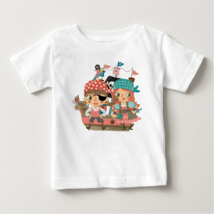 Camiseta Para Bebê Girly Pirates