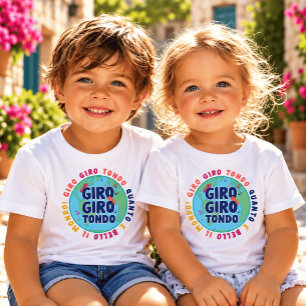 Camiseta Para Bebê Giro Giro Tondo Rima Infantil Italiana