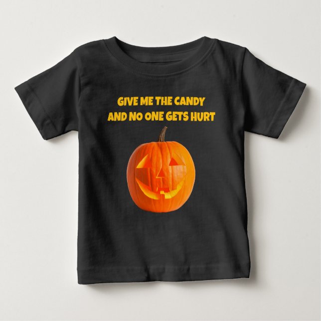 Camiseta Para Bebê Give Me The Candy Baby T-Shirt (Frente)