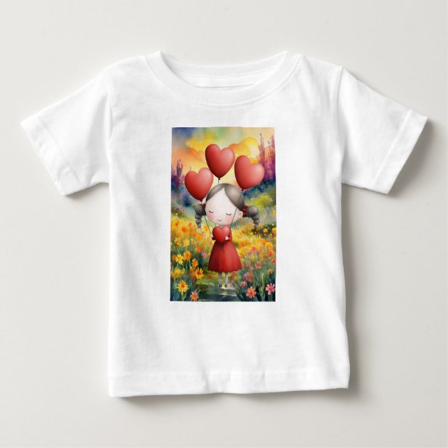 CAMISETA PARA BEBÊ GIVING ALL THE LOVE IN HER HEART (Frente)