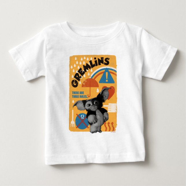 Camiseta Para Bebê Gizmo | Existem Três Regras (Frente)