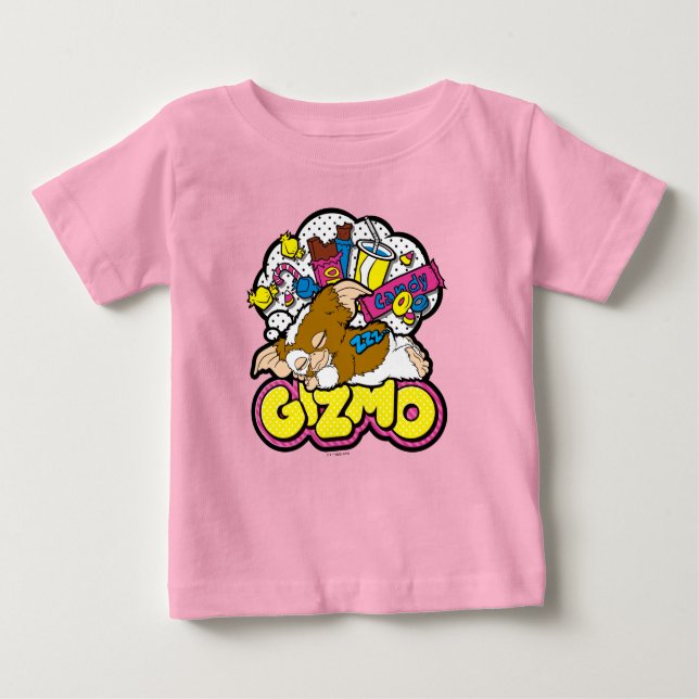 Camiseta Para Bebê Gizmo | Sonho de doces (Frente)
