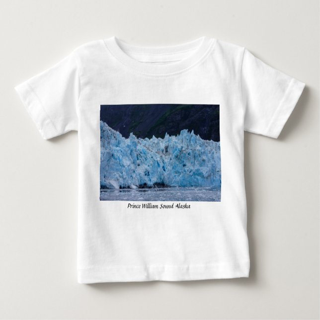 Camiseta Para Bebê Glaciar no Príncipe William Sound Alaska (Frente)