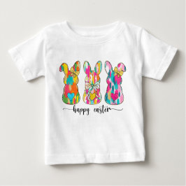 Camiseta Para Bebê Glitter Felz pascoa Bunny