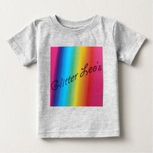 Camiseta Para Bebê Glitter Leo