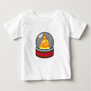 Camiseta Para Bebê Globo de Neve Buda