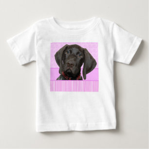 Camiseta Para Bebê Glossy Grizzly Puppy Girl