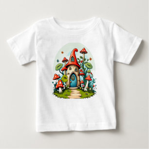 Camiseta Para Bebê Gnomo do Jardim Encantado