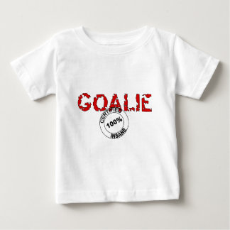Camiseta Para Bebê Goalie insano certificado