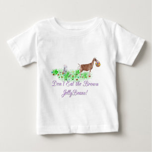 Camiseta Para Bebê Goat Don't Comed the Brown Jelly Beans