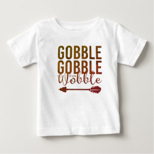 Camiseta Para Bebê Gobble Gobble Cute Baby's 1rua Ação de Graças