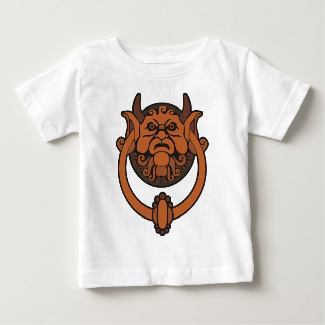 Camiseta Para Bebê Goblin Door Knocker (Frente)