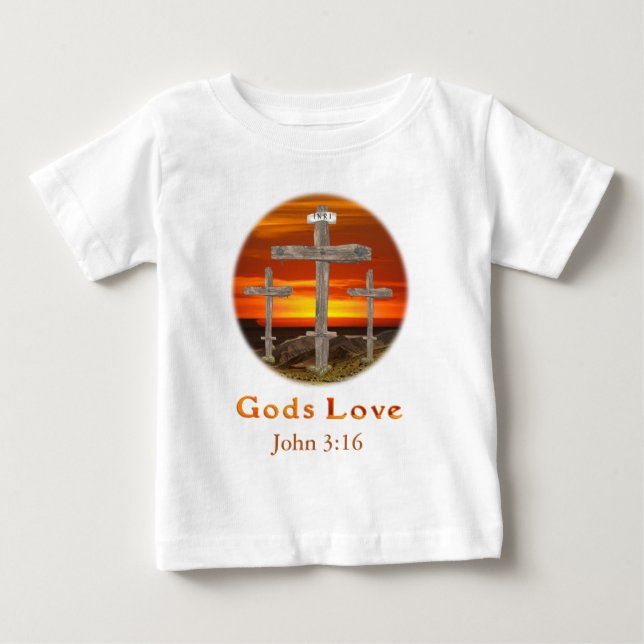 Camiseta Para Bebê Gods Love (Frente)