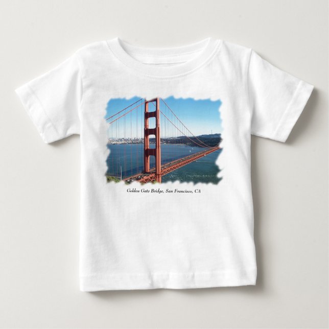 Camiseta Para Bebê Golden gate bridge, San Francisco (Frente)
