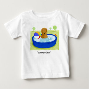 Camiseta Para Bebê Golden retriever "verão "