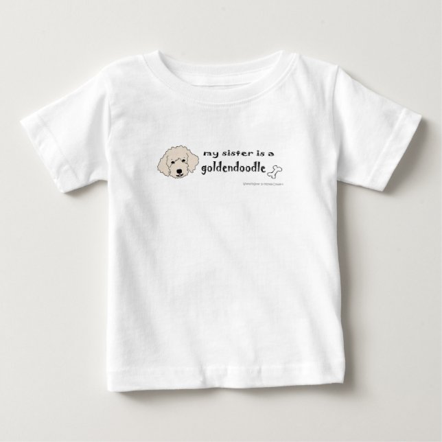 Camiseta Para Bebê goldendoodle (Frente)