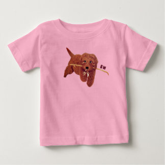 Camiseta Para Bebê Goldie Golden Doodle Girl