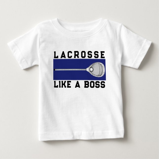 Camiseta Para Bebê Goleiro de Lacrosse (Frente)