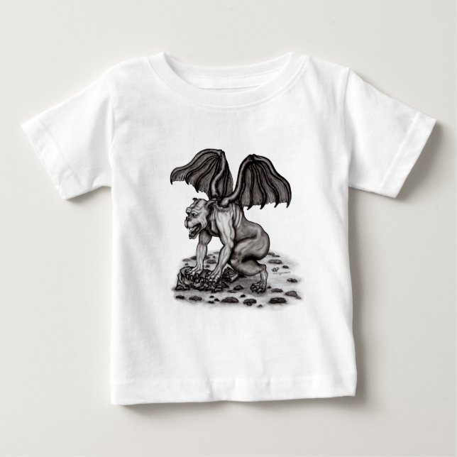 Camiseta Para Bebê Golem Gargoyle (Frente)