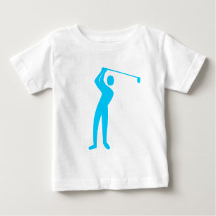 Camiseta Para Bebê Golfe - Azul-Céu