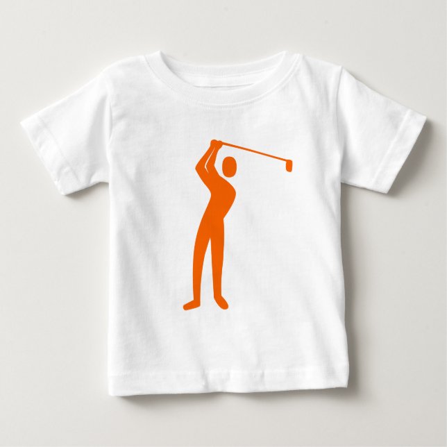 Camiseta Para Bebê Golfe - Laranja (Frente)