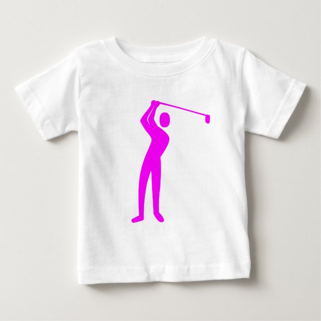 Camiseta Para Bebê Golfe - Magenta (Frente)