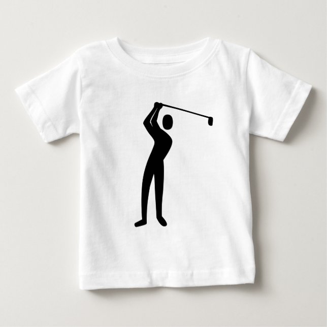 Camiseta Para Bebê Golfe - Preto (Frente)