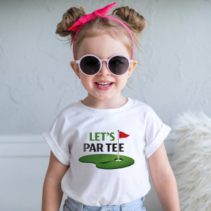 Camiseta Para Bebê Golfe Vamos Par Tee para Golfista